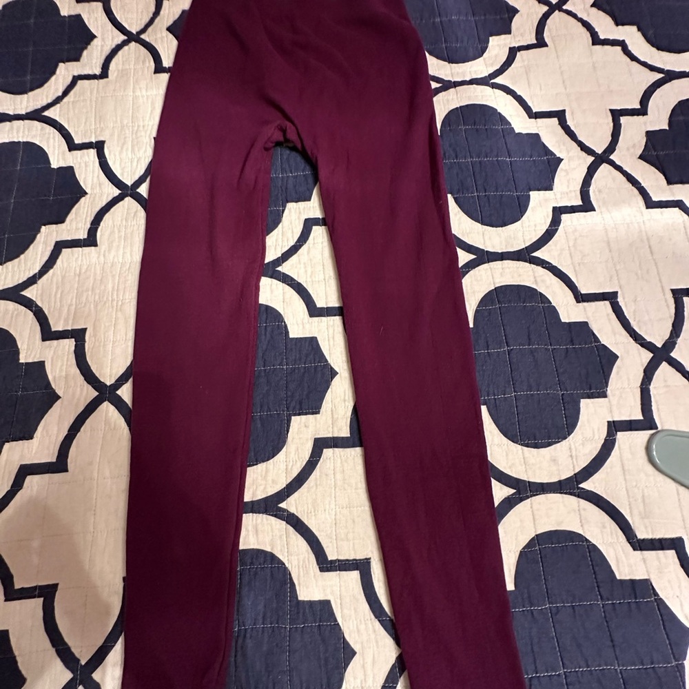 F&F Burgundy Leggings